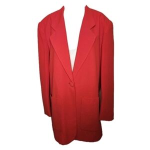Diane Von Furstenberg Women's Vintage Red Blazer Size 10 USA